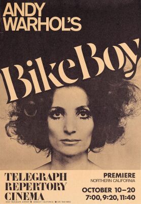 349. Northern California Premiere Poster (10.75" x 15.5"); Double-Sided; Very Fine+ Rolled ### BIKE BOY (1968)