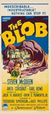 358. Australian Daybill (13.5" x 30"); Hand Lithograph; Very Fine+ Folded ### THE BLOB (1958)