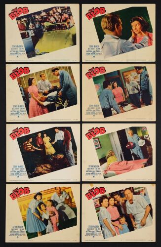 359. Lobby Card Set (8) (11" x 14"); The Collection of the Late J. Stephen Ryan; Fine+ ### THE BLOB (1958)