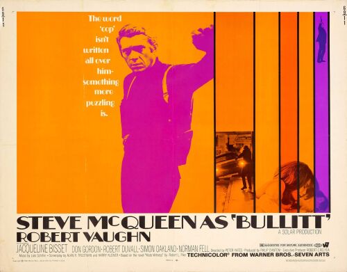373. Half Sheet (22" x 28"); Very Fine- Folded ### BULLITT (1968)