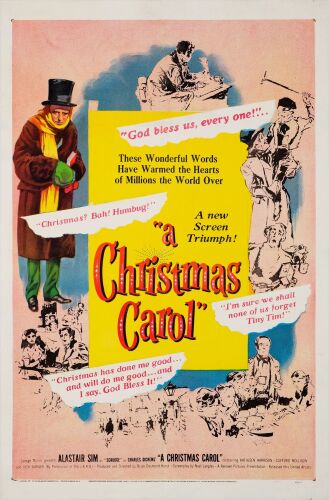 393. One Sheet (27" x 41"); Very Fine+ on Linen ### A CHRISTMAS CAROL (1951)