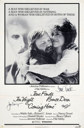 401. One Sheet (27" x 41") Signed by Jane Fonda, Jon Voight and Bruce Dern (JSA COA); Very Fine- Folded ### COMING HOME (1978)