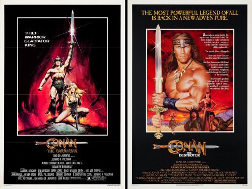 404. One Sheet Posters (2) (27" x 41"); Advance (1); Very Fine Tri-Folded + Rolled ### CONAN THE BARBARIAN / CONAN THE DESTROYER (1982, 1984)
