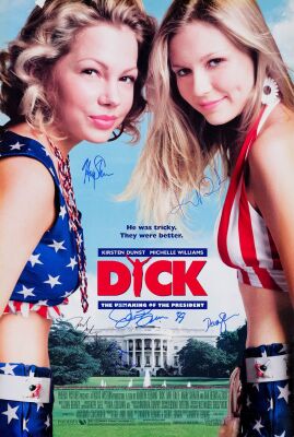 425. One Sheet (27" x 40") Signed by Kirsten Dunst, Dan Hedaya, Harry Shearer, Devon Gummersall, Jim Breuer and Dave Foley (JSA COA); Double-Sided; Very Fine Rolled ### DICK (1999)