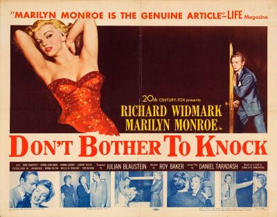 428. Half Sheet (22" x 28"); Very Fine- Folded ### DON'T BOTHER TO KNOCK (1952)