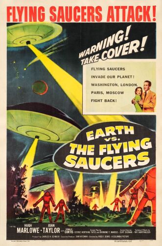 436. One Sheet (27" x 41"); Very Fine+ on Linen ### EARTH VS. THE FLYING SAUCERS (1956)