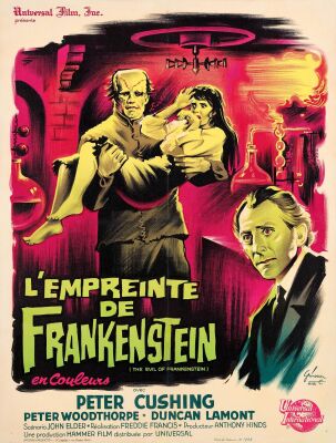 447. French Moyenne (23.75" x 31.5"); Very Fine- on Linen ### THE EVIL OF FRANKENSTEIN (1964)