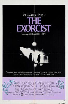 448. One Sheet (27" x 41") Signed by Linda Blair and Ellen Burstyn (JSA COA); Very Fine+ Folded ### THE EXORCIST (1973)