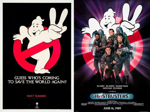 486. One Sheets (2) (27" x 41", 27" x 40"); Advance; Very Fine- Rolled ### GHOSTBUSTERS II (1989)