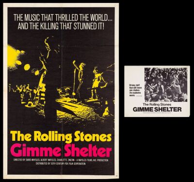 488. One Sheet and Lobby Card (27" x 41", 11" x 14"); Very Fine- Folded ### GIMME SHELTER (1970)