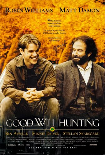 497. Full-Bleed One Sheet (27" x 40") Signed by Robin Williams and Gus Van Sant (Director) (JSA COA); Double-Sided; Very Fine+ Rolled ### GOOD WILL HUNTING (1997)
