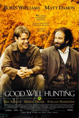 497. Full-Bleed One Sheet (27" x 40") Signed by Robin Williams and Gus Van Sant (Director) (JSA COA); Double-Sided; Very Fine+ Rolled ### GOOD WILL HUNTING (1997)