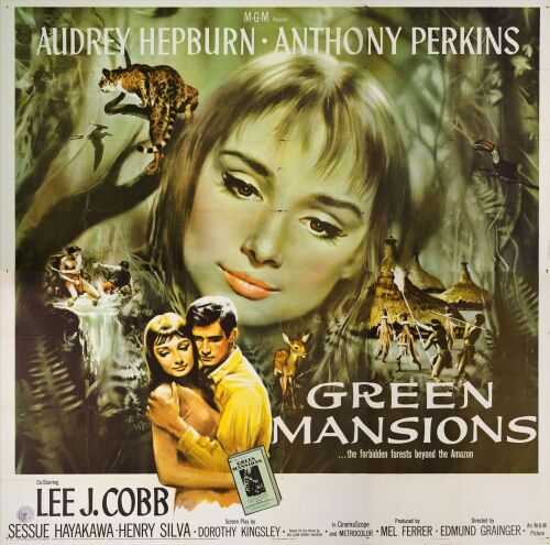 506. Six Sheet (81" x 81"); The Collection of the Late J. Stephen Ryan; Very Fine+ Folded ### GREEN MANSIONS (1959)