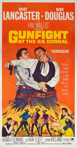 510. Three Sheet (41" x 78"); The Collection of the Late J. Stephen Ryan; Very Fine+ Folded ### GUNFIGHT AT THE O.K. CORRAL (1957)