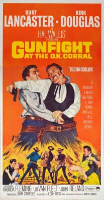 510. Three Sheet (41" x 78"); The Collection of the Late J. Stephen Ryan; Very Fine+ Folded ### GUNFIGHT AT THE O.K. CORRAL (1957)