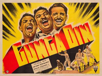511. British Quad (40" x 30"); Very Fine- on Linen ### GUNGA DIN (1939)