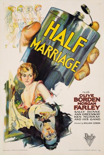 512. One Sheet (27" x 41"); Stone Lithograph; Very Fine+ on Linen ### HALF MARRIAGE (1929)