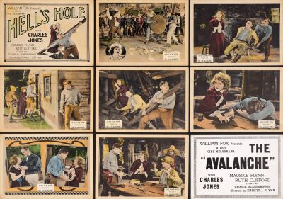 520. Lobby Card Set (8) and Revised Title Lobby Card (11" x 14"); Very Fine- ### HELL'S HOLE (1923)
