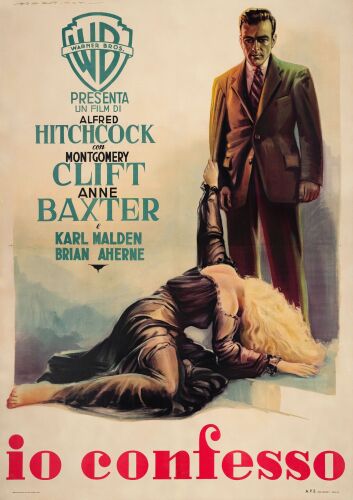 533. Italian Four Fogli (55" x 77"); Very Fine- on Linen ### I CONFESS (1953)