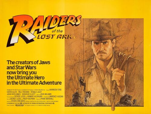 547. British Quad (40" x 30"); Very Fine+ Rolled ### INDIANA JONES AND THE RAIDERS OF THE LOST ARK (1981)