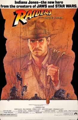 549. Die-Cut Standee (37.5" x 57.5"); Very Fine+ ### INDIANA JONES AND THE RAIDERS OF THE LOST ARK (1981)