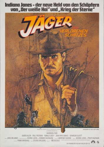 551. German A0 (33" x 47"); Very Fine- Rolled ### INDIANA JONES AND THE RAIDERS OF THE LOST ARK (1981)