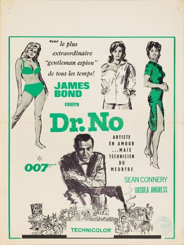 569. French Canadian Poster (18.25" x 24.5"); Very Fine+ Folded ### JAMES BOND: DR. NO (1962)