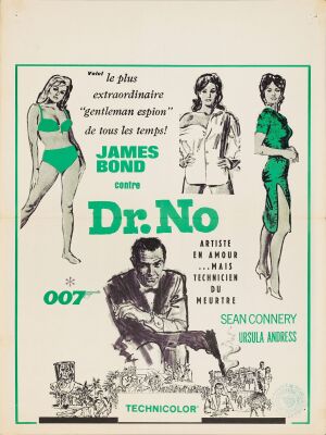 569. French Canadian Poster (18.25" x 24.5"); Very Fine+ Folded ### JAMES BOND: DR. NO (1962)