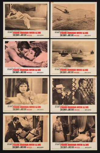 574. Lobby Card Set (8) (11" x 14"); The Collection of the Late J. Stephen Ryan; Very Fine- ### JAMES BOND: FROM RUSSIA WITH LOVE (1963)