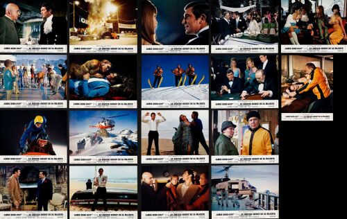 581. French Lobby Card Sets of Nine (2) With Paper Sleeves (2) (8" x 10"); Sets A and B; Very Fine+ ### JAMES BOND: ON HER MAJESTY'S SECRET SERVICE (1969)