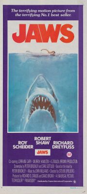 606. Australian Daybill (13" x 30"); Very Fine- Folded ### JAWS (1975)