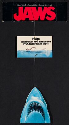 607. Record Store Soundtrack Mobile (3.25" x 11", 3.5" x 6", 5.25" x 6.25"); The Collection of the Late J. Stephen Ryan; Very Fine- ### JAWS (1975)