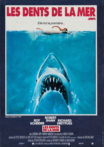 611. French Petite (15" x 21.25"); The Collection of the Late J. Stephen Ryan; Very Fine+ Folded ### JAWS (1975)