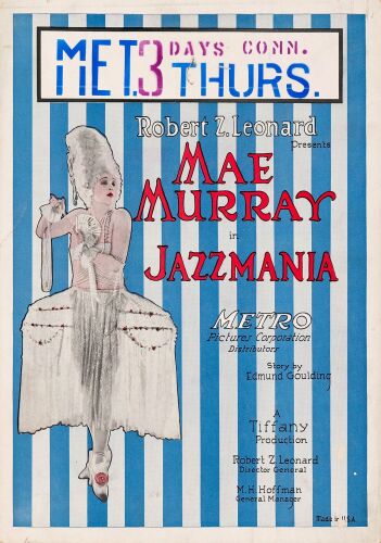 614. Window Card (14" x 22"); Very Fine ### JAZZMANIA (1923)
