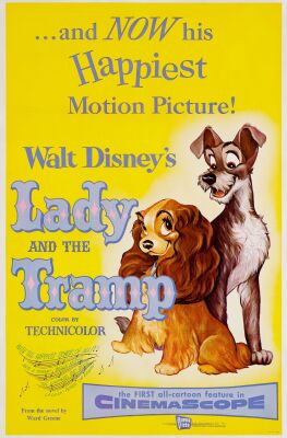 633. One Sheet (27" x 41"); Fine+ on Linen ### LADY AND THE TRAMP (1955)