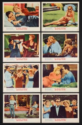 649. Lobby Card Set (8) With Paper Sleeve (11" x 14"); The Collection of the Late J. Stephen Ryan; Very Fine+ ### LOLITA (1962)