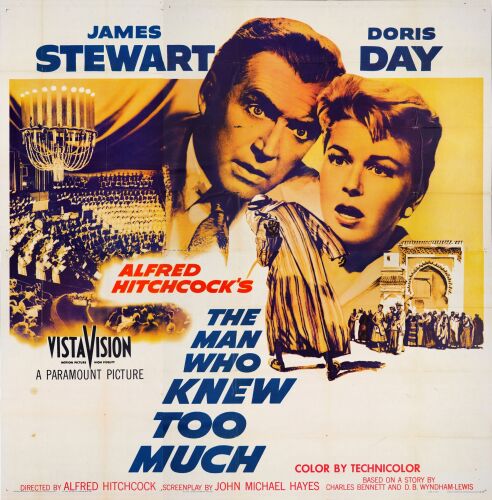 660. Six Sheet (78" x 78.5"); Very Fine Folded ### THE MAN WHO KNEW TOO MUCH (1956)