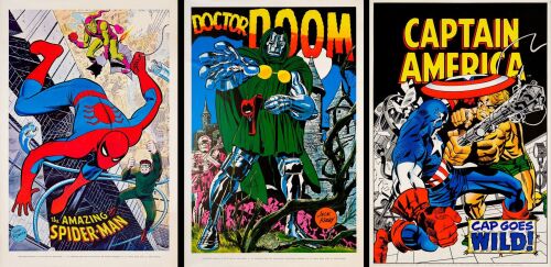 665. Commercial Posters (3) (22.5" x 33.25", 23" x 34.25"); Spider-Man, Doctor Doom, Captain America; Very Fine Rolled ### MARVEL COMICS (1969)