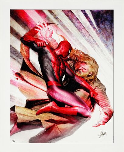 666. Giclee Print on Canvas (18" x 25.25") Signed by Stan Lee (Marvel Artworks COA); "Amazing Spider-Man #610", Edition #20/20; Near Mint Rolled ### MARVEL COMICS (2011)