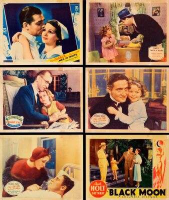 672. Lobby Cards (6) (11" x 14"); Very Fine- ### MEN IN WHITE [1934] AND OTHER 1930's LOBBY CARDS [6] (1934)