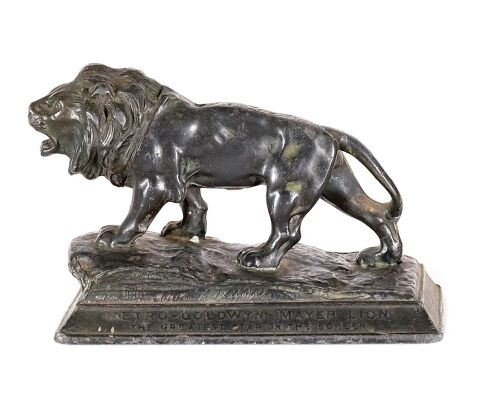 673. Solid Bronze Paperweight (4" x 5" x 2"); Very Fine+ ### METRO-GOLDWYN-MAYER PAPERWEIGHT (c.1930s)
