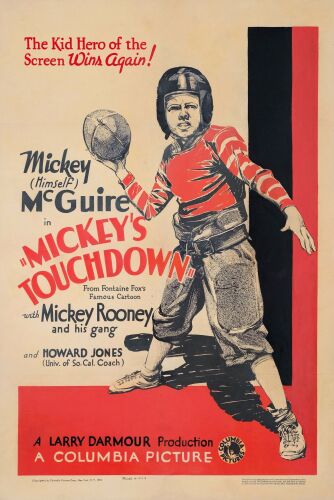 676. One Sheet (28" x 42"); Fine+ on Linen ### MICKEY'S TOUCHDOWN (1933)
