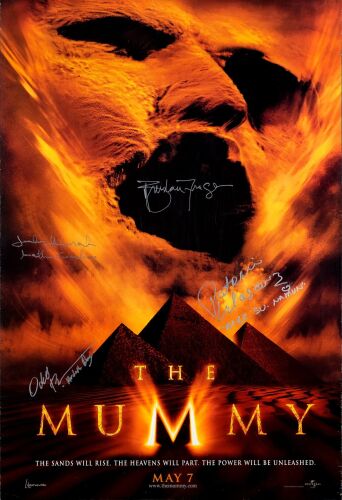 687. Full-Bleed One Sheet (26.5" x 38.75") Signed by Brendan Fraser, Patricia Velasquez, Oded Fehr, John Hannah (Grad Authenticated); Advance; Very Fine+ Rolled ### THE MUMMY (1999)