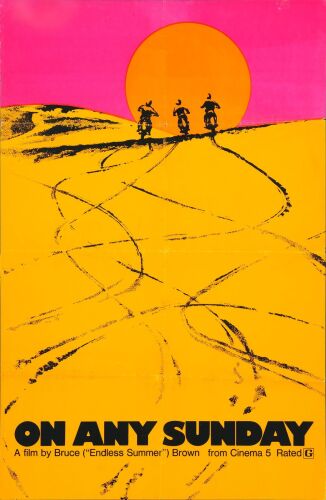 718. One Sheet (27" x 41"); Day-Glo Advance Style; Very Fine+ Folded ### ON ANY SUNDAY (1971)