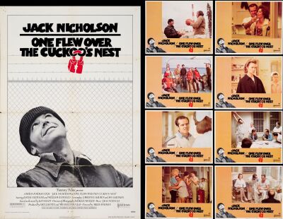 721. One Sheet and Lobby Card Set (8) (27" x 41", 11" x 14"); Fine Folded ### ONE FLEW OVER THE CUCKOO'S NEST (1975)