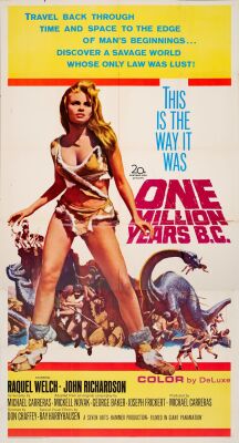 722. Three Sheet With Notice & Snipe (41" x 78"); Very Fine- Folded ### ONE MILLION YEARS B.C. (1966)