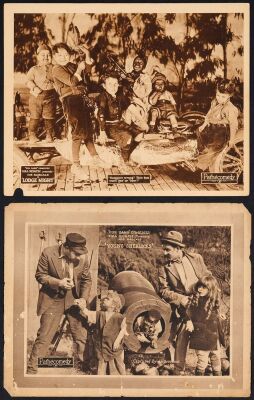 727. Lobby Cards (2) (11" x 14"); Fine+ ### OUR GANG: YOUNG SHERLOCKS / LODGE NIGHT (1922, 1923)