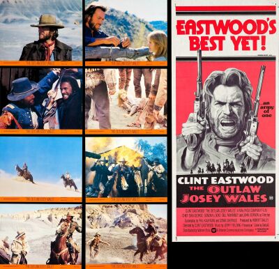 730. Mini Lobby Card Set (8) and Australian Daybill (8" x 10", 13" x 29.5"); The Collection of the Late J. Stephen Ryan; Near Mint Folded ### THE OUTLAW JOSEY WALES (1976)