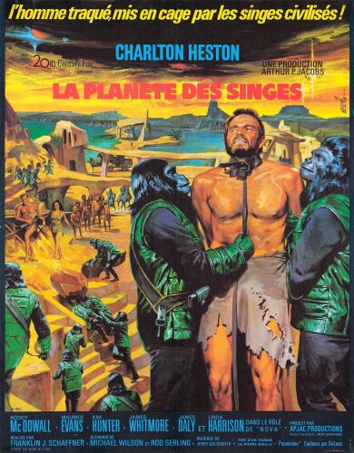 746. French Moyenne (22.75" x 30.25); Near Mint on Linen ### PLANET OF THE APES (1968)