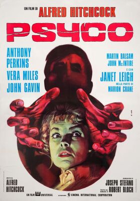 758. Italian Four Fogli (55" x 77.5"); Very Fine- on Linen ### PSYCHO (R-1973)